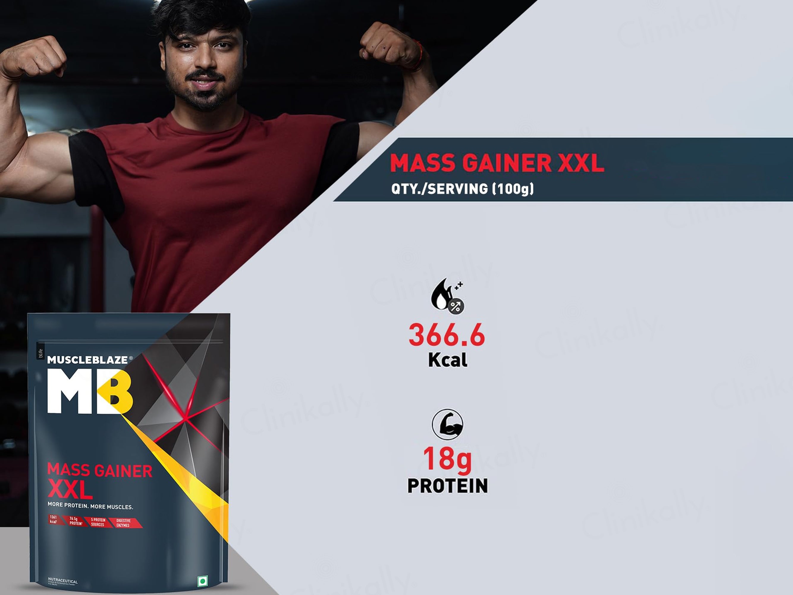 MuscleBlaze Mass Gainer XXL Nutraceutical Powder - Chocolate Flavour