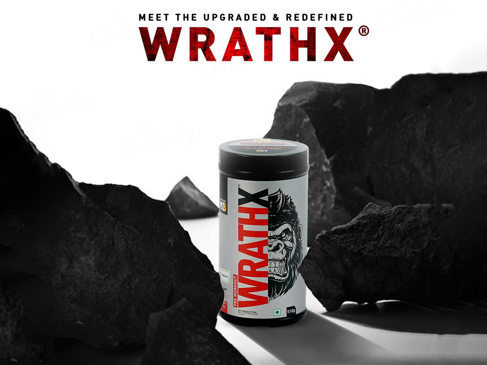 MuscleBlaze Pre-Workout Wrathx Nutraceutical Powder - Fruit Fury Flavour