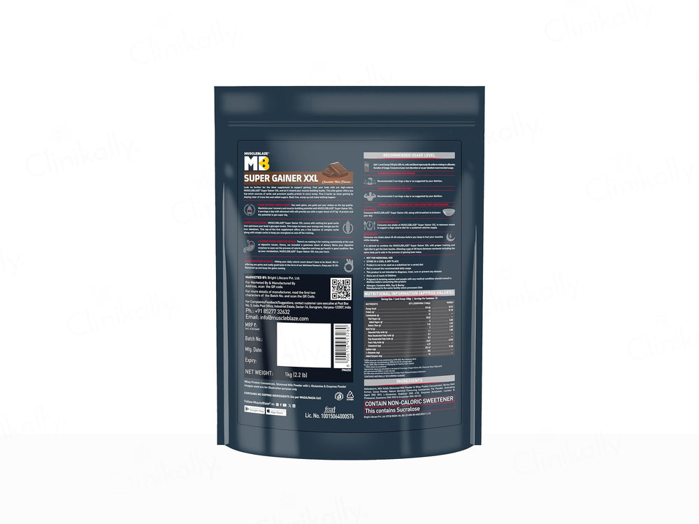 MuscleBlaze Super Gainer XXL Nutraceutical Powder - Chocolate Flavour