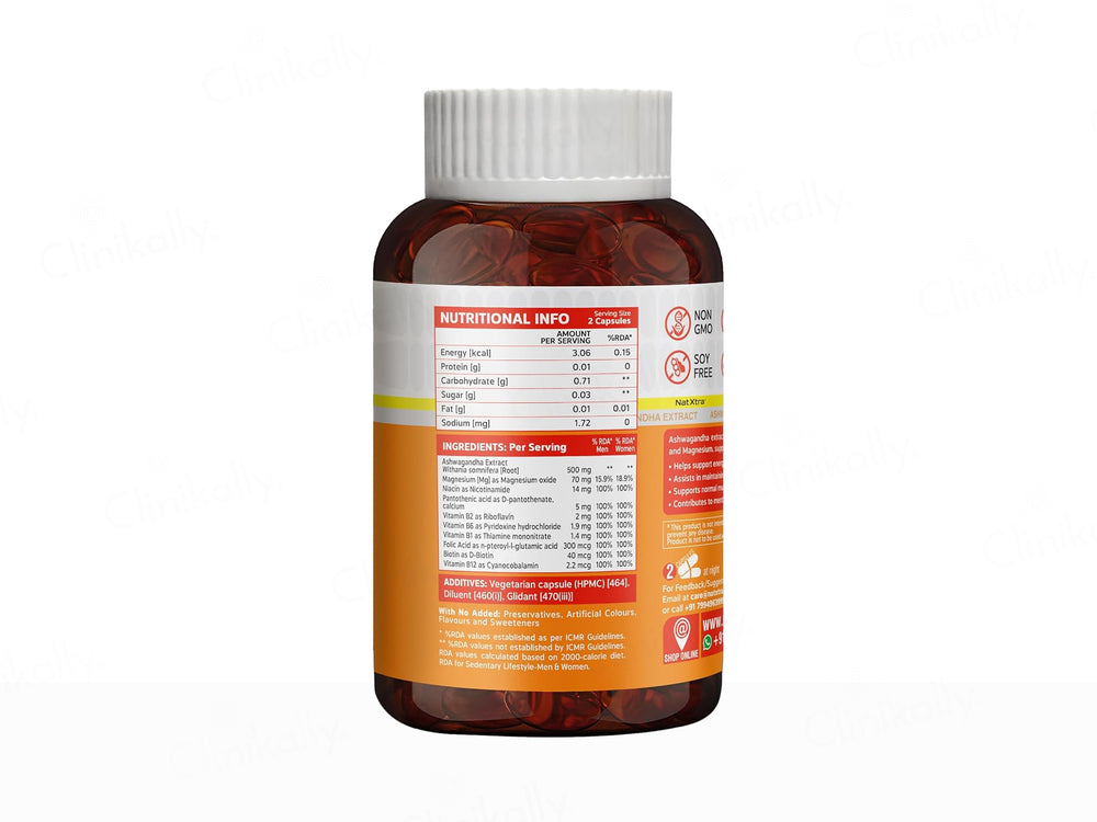 NatXtra Ashwagandha Extract 500 mg Nutraceutical Capsule