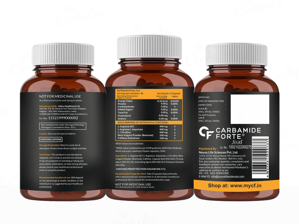 Carbamide Forte 1400mg Nitric Oxide Complex With L-Arginine HCl Capsule