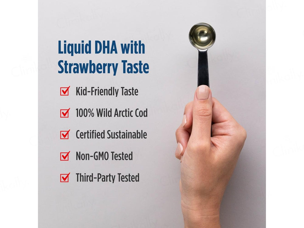Nordic Naturals Children's DHA Fish Oil Supplement Liquid - Great Strawberry Taste (For Ages 1+)