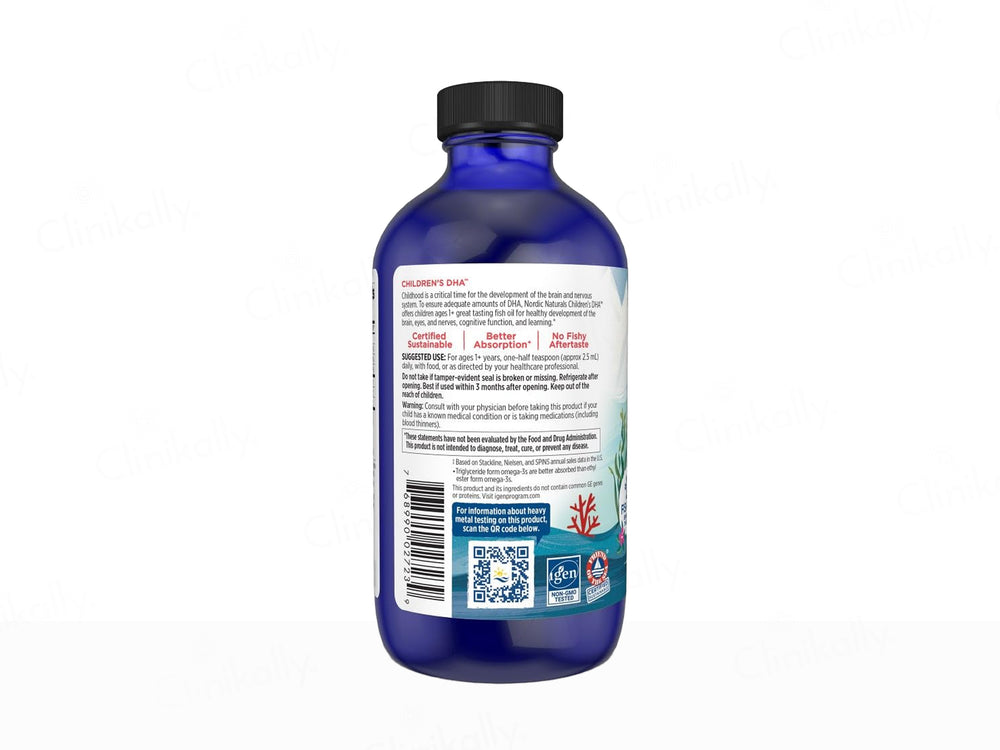 Nordic Naturals Children's DHA Fish Oil Supplement Liquid - Great Strawberry Taste (For Ages 1+)