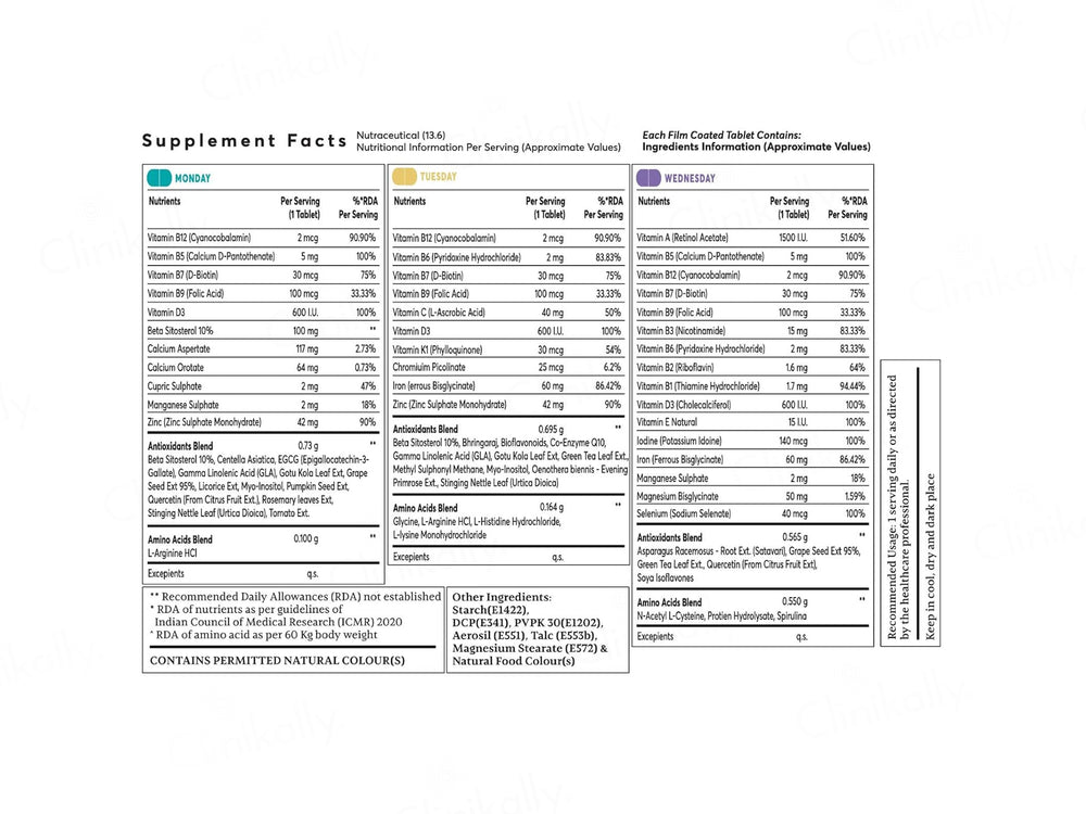 Nourrir Cyclical Therapy Hair Supplement Tablet For Women