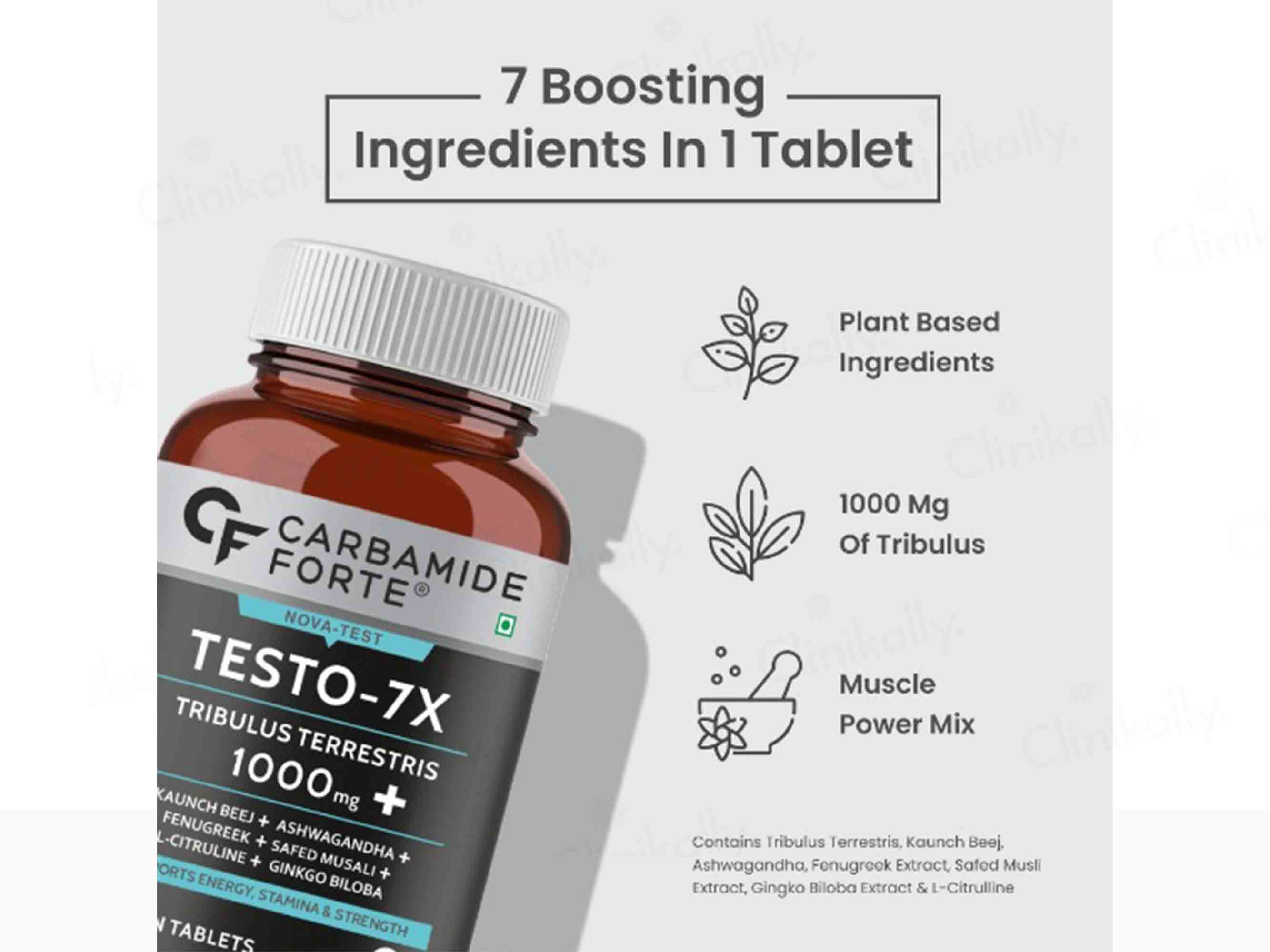 Carbamide Forte Testo-7X Nutraceutical Tablet For Men