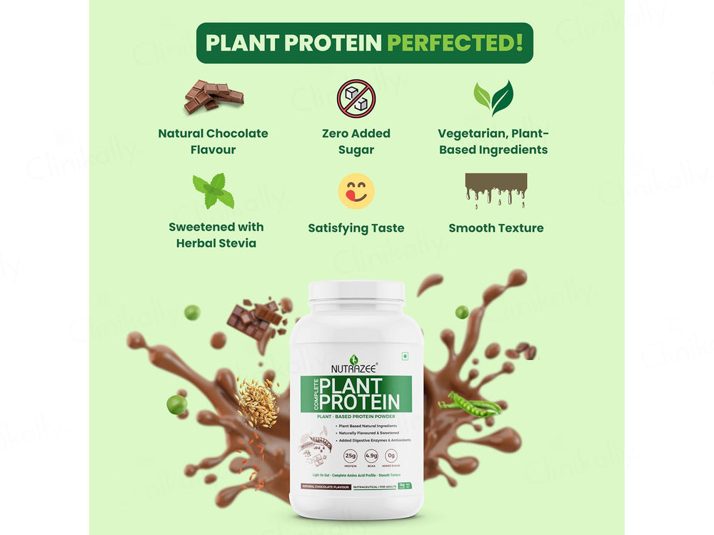 Nutrazee Complete Plant Protein Powder - Natural Chocolate Flavour
