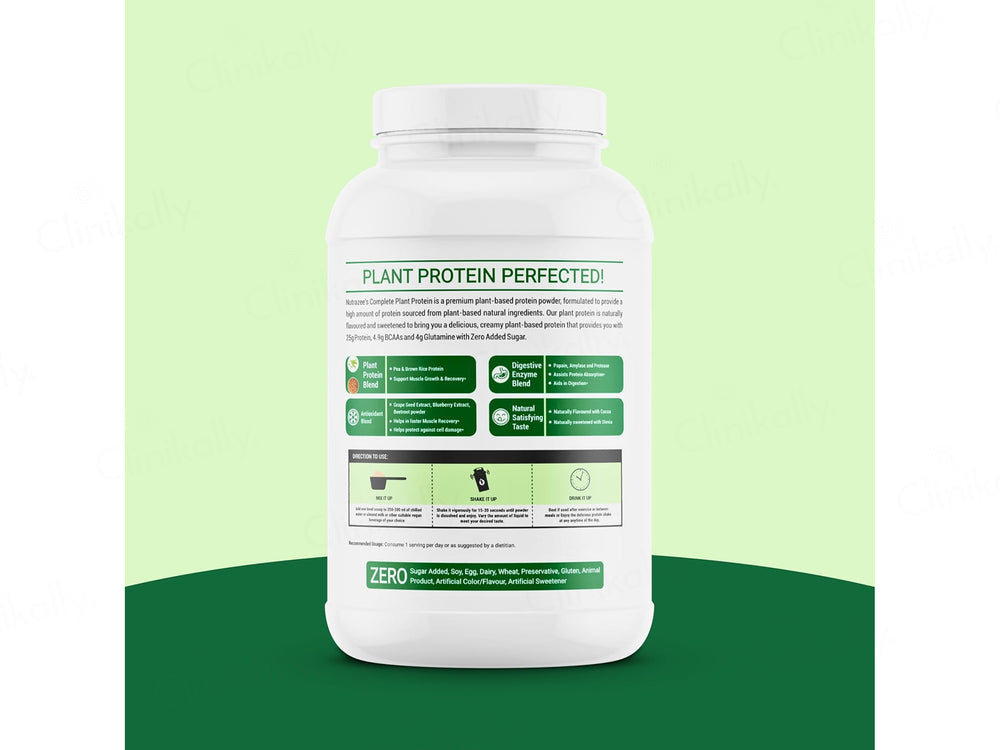 Nutrazee Complete Plant Protein Powder - Natural Chocolate Flavour