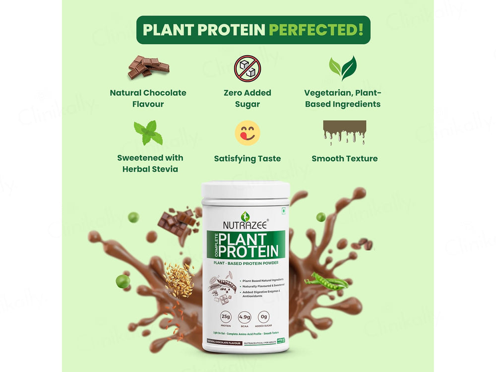 Nutrazee Complete Plant Protein Powder - Natural Chocolate Flavour
