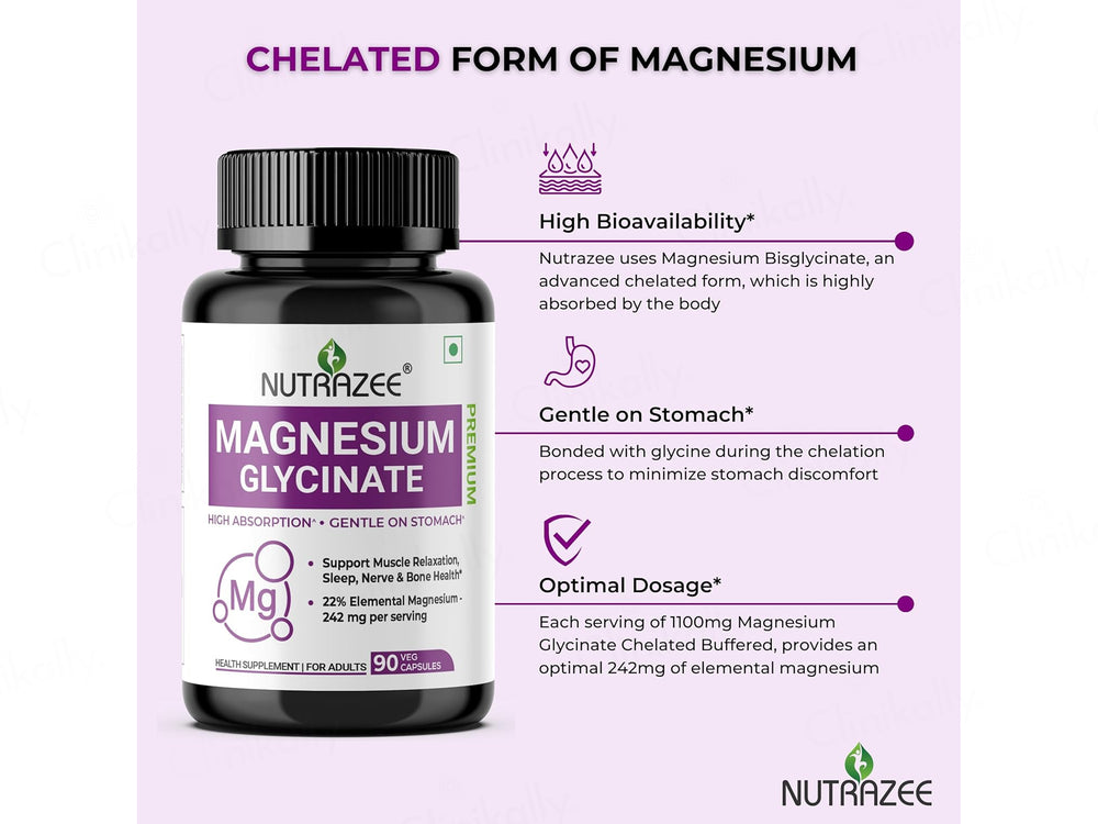 Nutrazee Magnesium Glycinate Veg Capsule