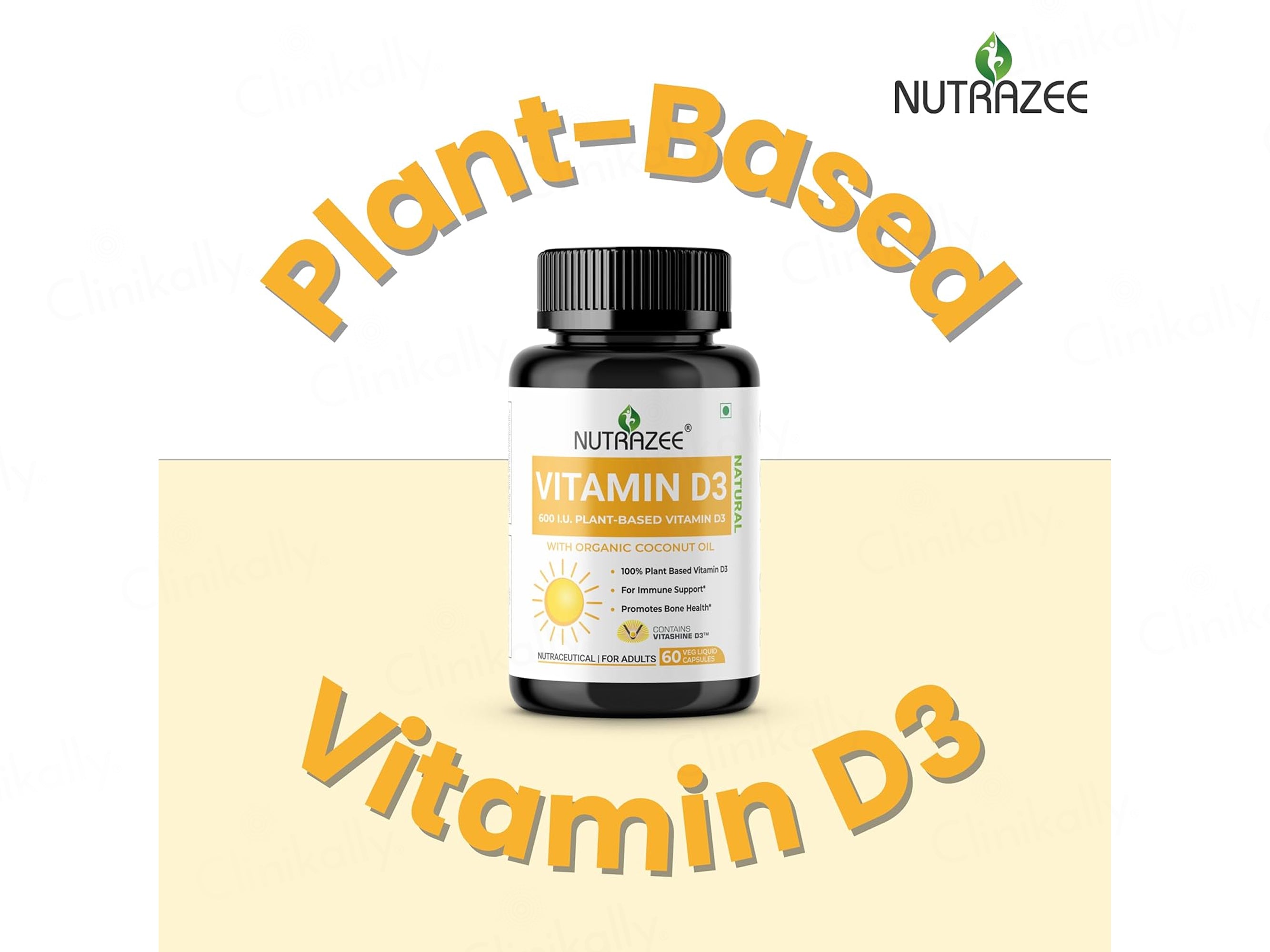 Nutrazee Plant-Based Vitamin D3 Veg Capsule