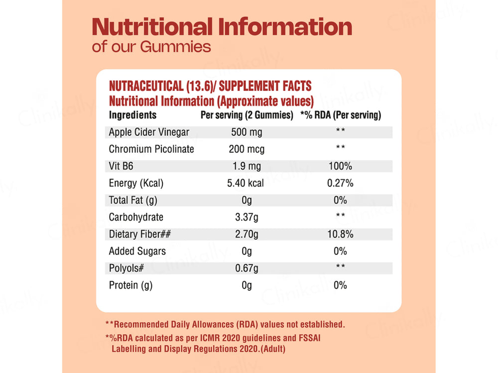 Nutriburst Apple Cider Optima+ Nutraceutical Gummies - Apple Flavour