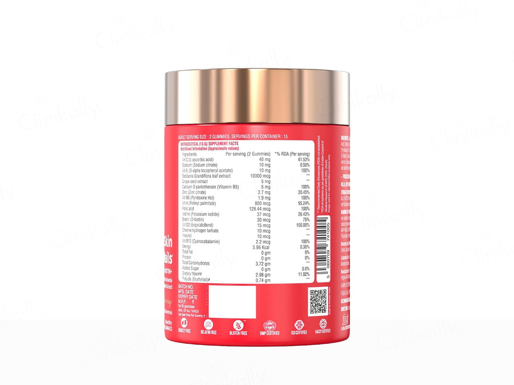 Nutriburst Hair, Skin & Nails Biotin Nutraceutical Gummies - Strawberry Flavour