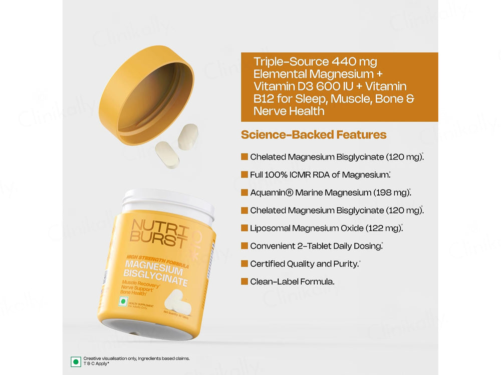 Nutriburst Magnesium Bisglycinate Health Supplement Tablet