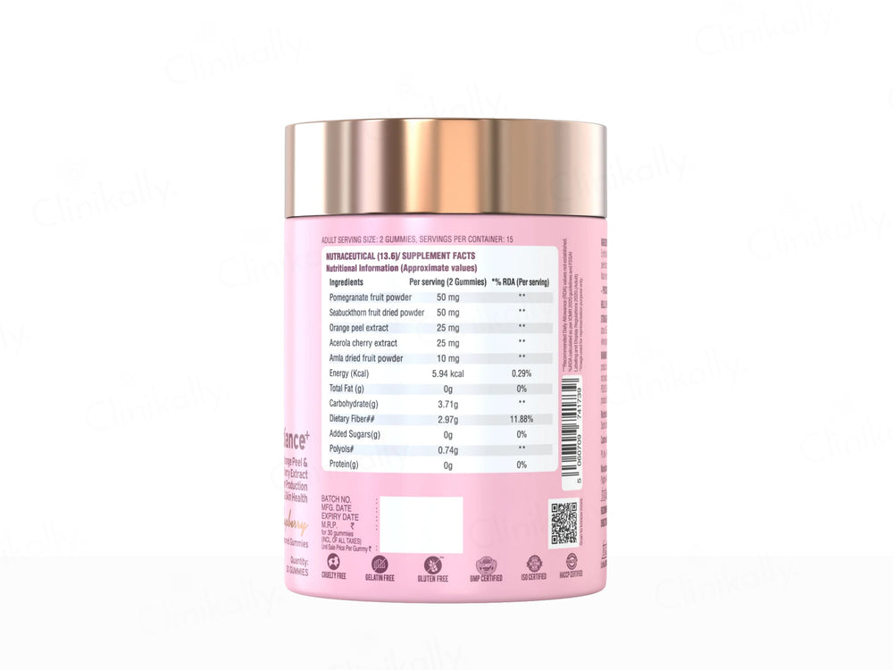 Nutriburst True Radiance Collagen Nutraceutical Gummies - Raspberry Flavour