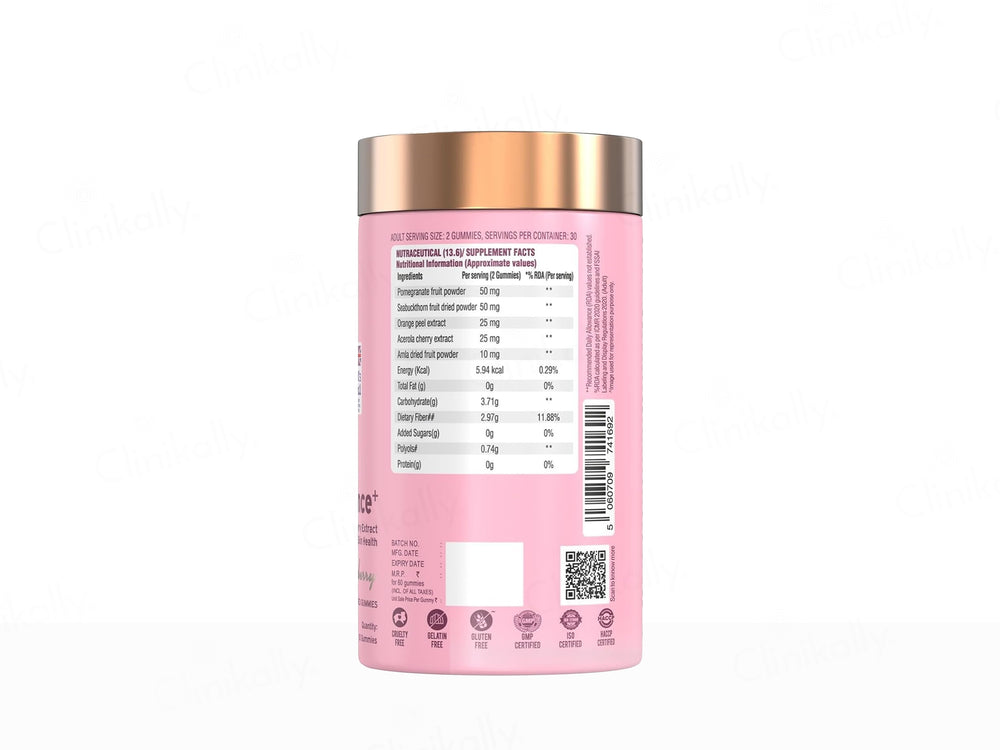 Nutriburst True Radiance Collagen Nutraceutical Gummies - Raspberry Flavour
