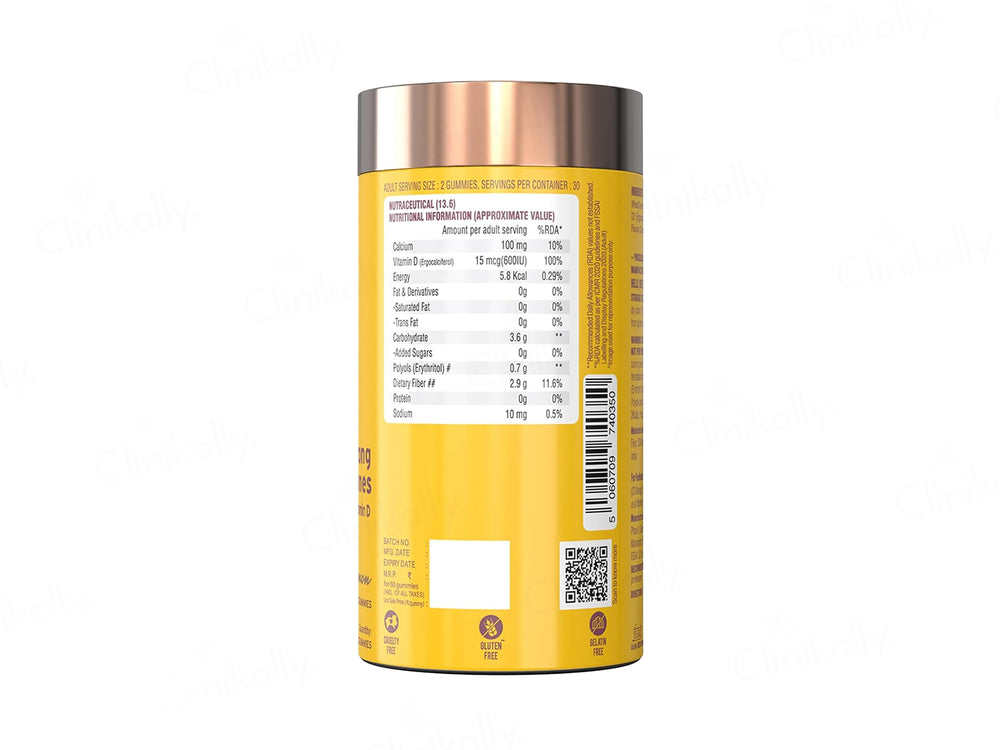 Nutriburst Support Strong Bones Nutraceutical Gummies - Lemon Flavour