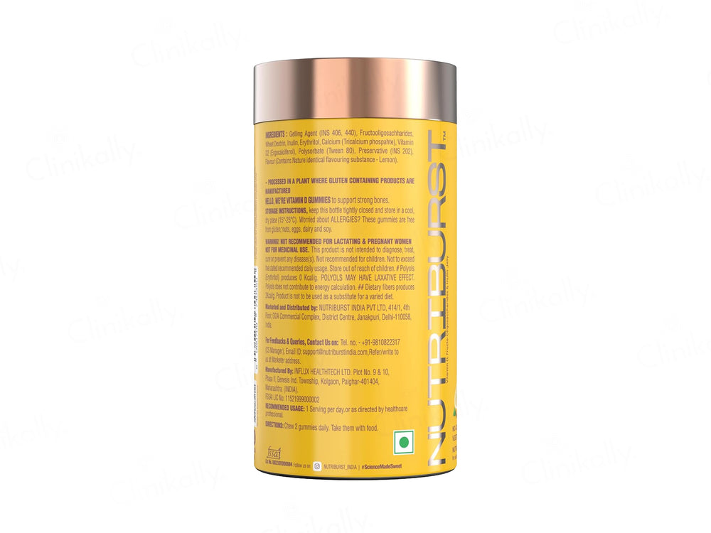 Nutriburst Support Strong Bones Nutraceutical Gummies - Lemon Flavour