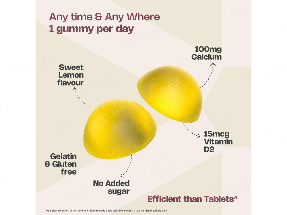 Nutriburst Support Strong Bones Nutraceutical Gummies - Lemon Flavour