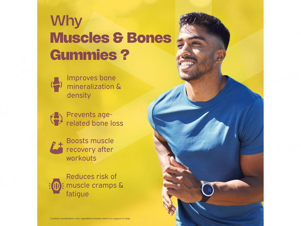 Nutriburst Support Strong Bones Nutraceutical Gummies - Lemon Flavour