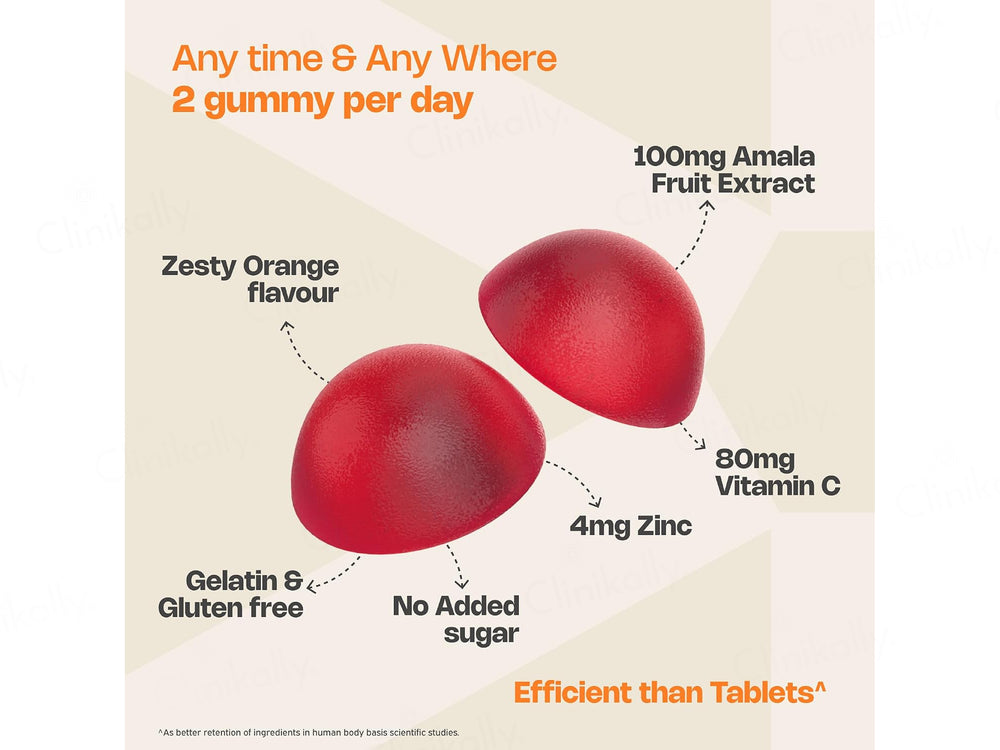 Nutriburst Triple Immunity Nutraceutical Gummies - Orange Flavour