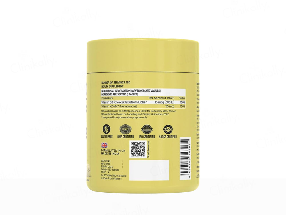 Nutriburst VIT D3 + K2 Health Supplement Tablet