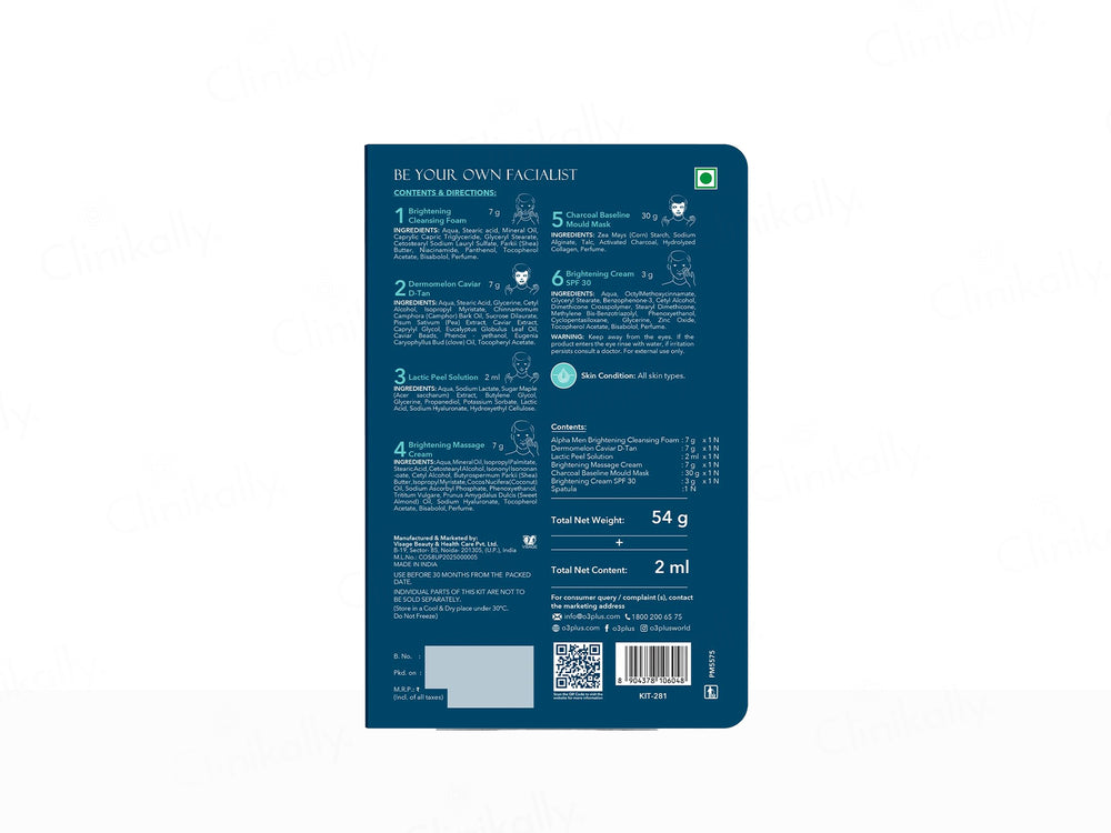 O3+ Alpha Men Bright Groom Facial Kit
