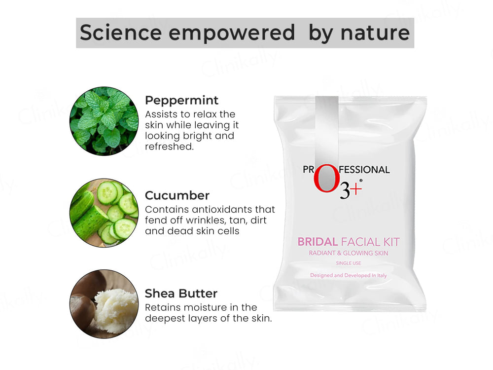 O3+ Bridal Radiant & Glowing Skin Single Use Facial Kit