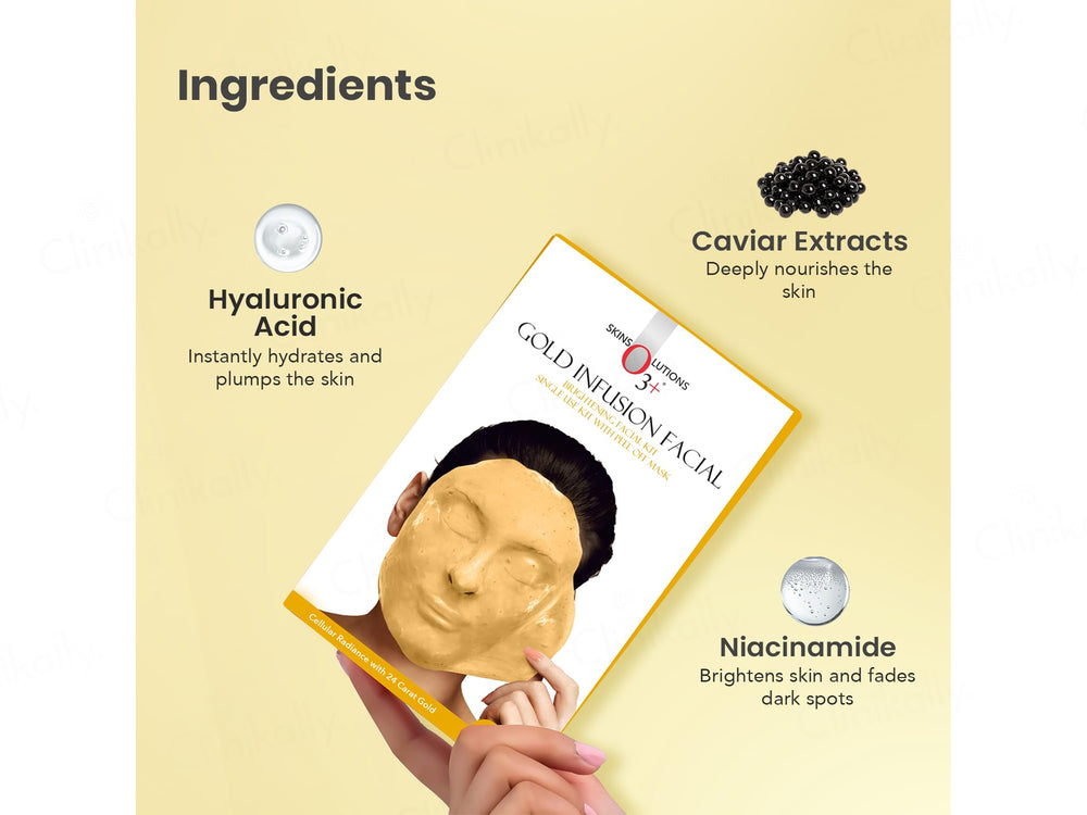 O3+ Gold Infusion Brightening Single Use Facial Kit