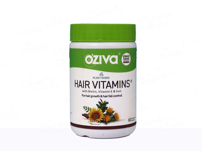 Oziva Hair Vitamins With Biotin, Vitamin-E and Iron - Clinikally