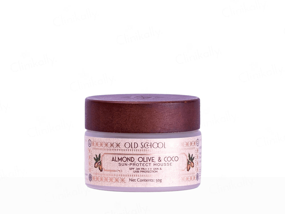 Old School Almond, Olive & Coco Sun Protect Mousse Sunscreen SPF 36 PA+++