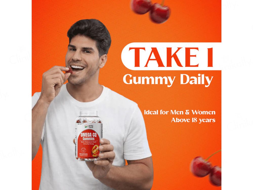 Omega CQ Gummies - Cherry Flavour