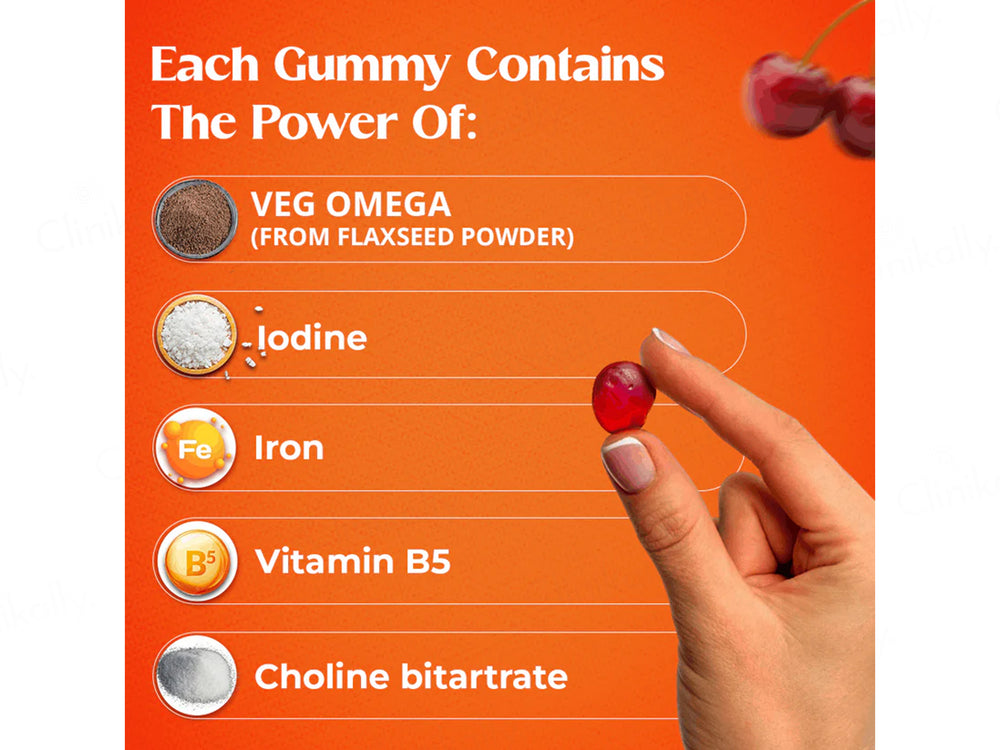 Omega CQ Gummies - Cherry Flavour