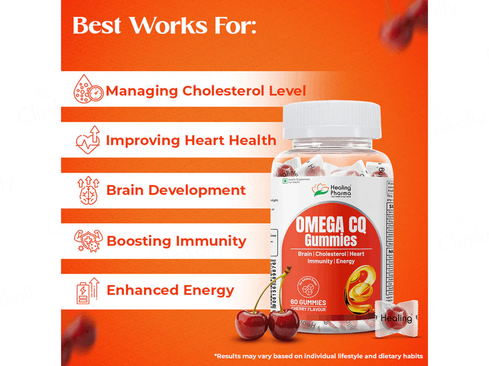 Omega CQ Gummies - Cherry Flavour