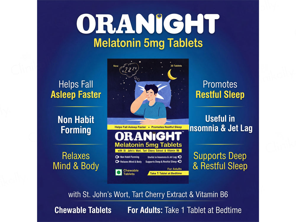 Oranight Melatonin 5mg Chewable Tablet