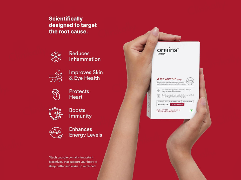Origins Nutra Astaxanthin 4mg Nutraceutical Veg Softgel Capsule