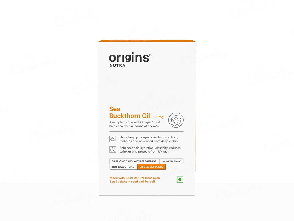 Origins Nutra Sea Buckthorn Oil 500mg Nutraceutical Veg Softgel Capsule