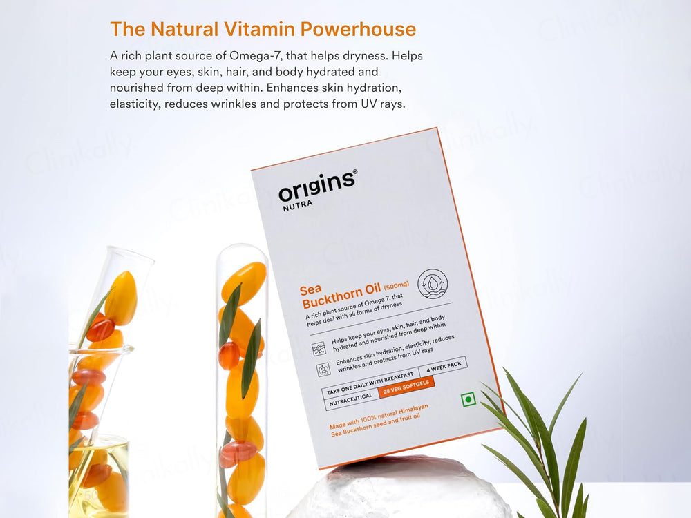 Origins Nutra Sea Buckthorn Oil 500mg Nutraceutical Veg Softgel Capsule