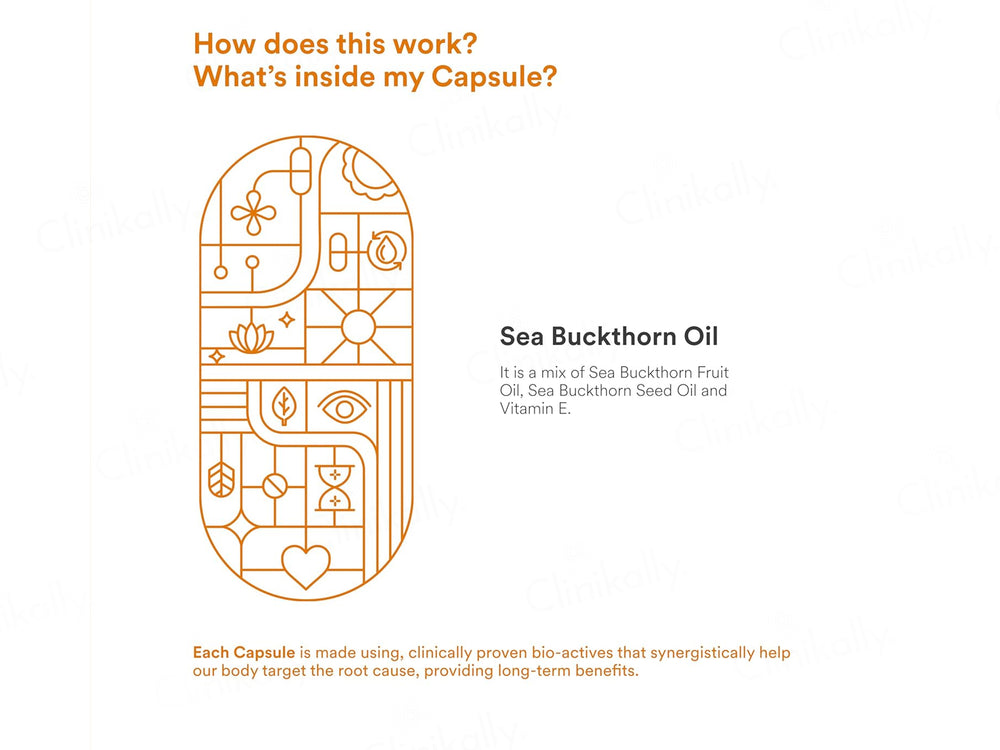 Origins Nutra Sea Buckthorn Oil 500mg Nutraceutical Veg Softgel Capsule