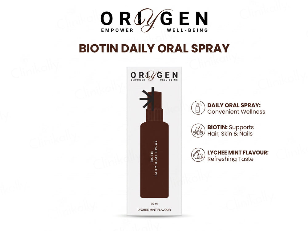 Oriygen Biotin Daily Oral Spray - Lychee Mint Flavour