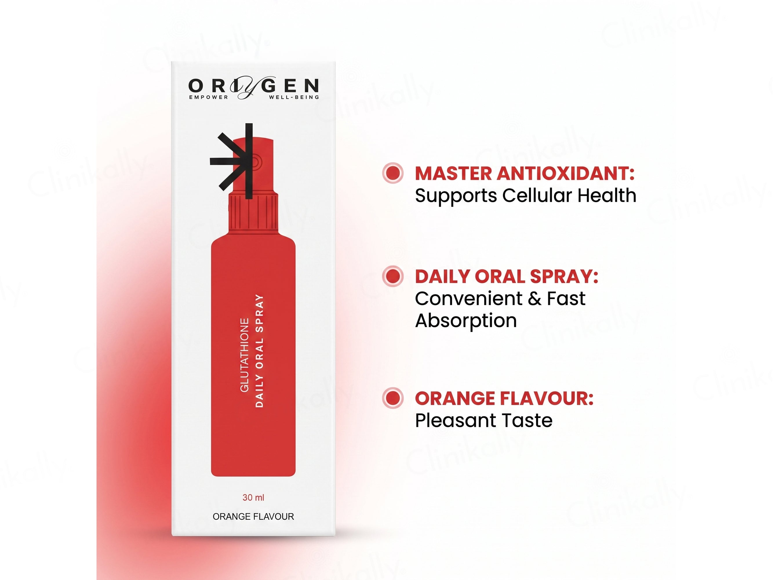 Oriygen Glutathione Daily Oral Spray - Orange Flavour