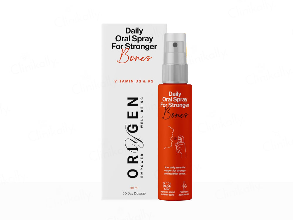 Oriygen Vitamin D3 & K2 Daily Oral Spray - Orange Flavour