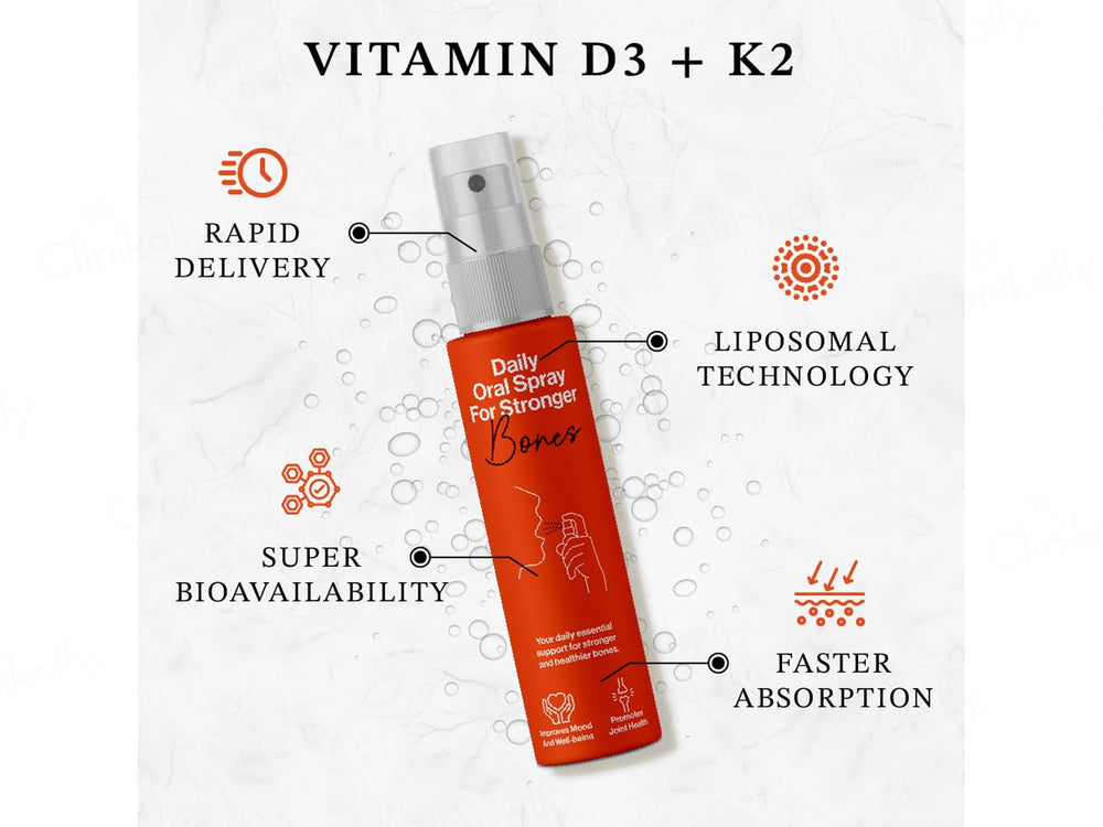 Oriygen Vitamin D3 & K2 Daily Oral Spray - Orange Flavour