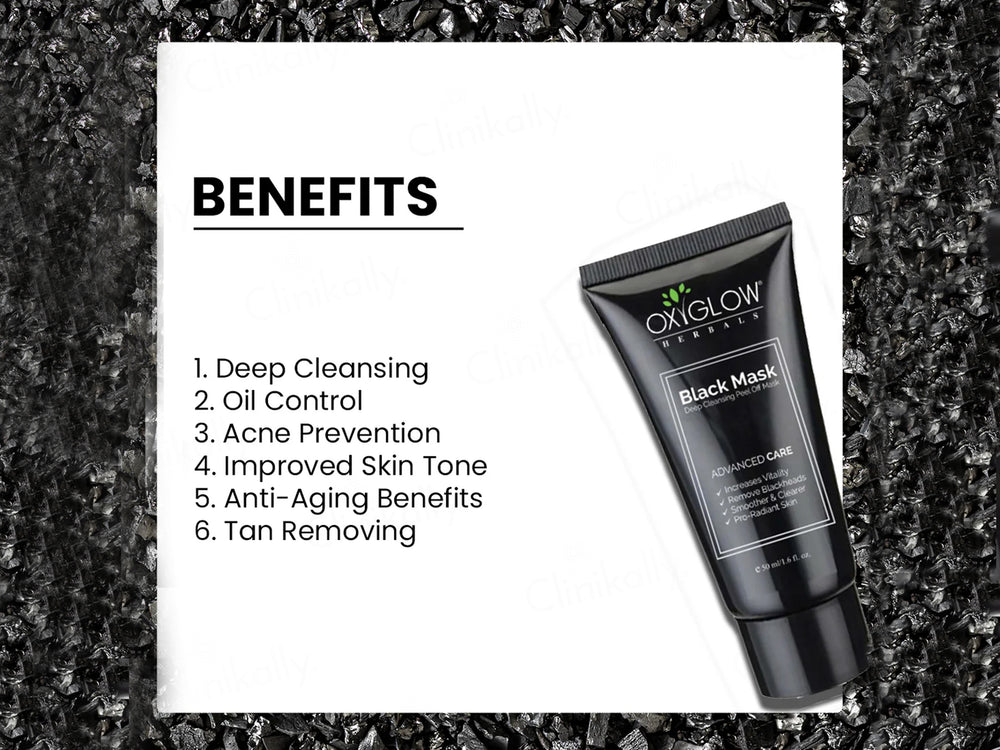 Oxyglow Charcoal Active Black Peel Off Mask