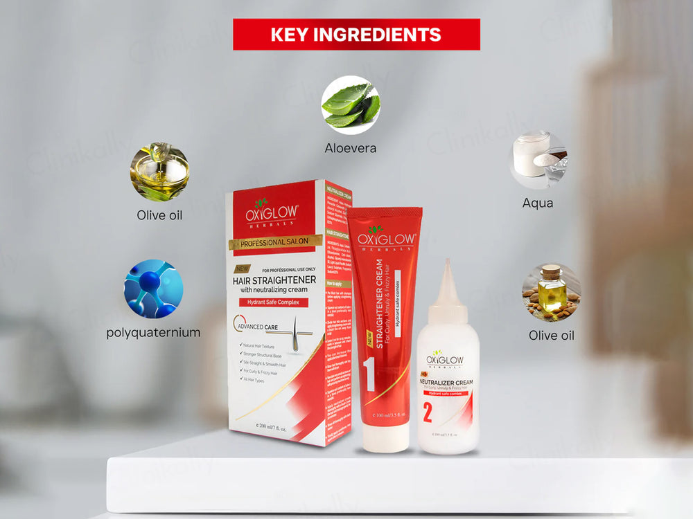 Oxyglow Professional Hair Straightener with Neutralizing Cream