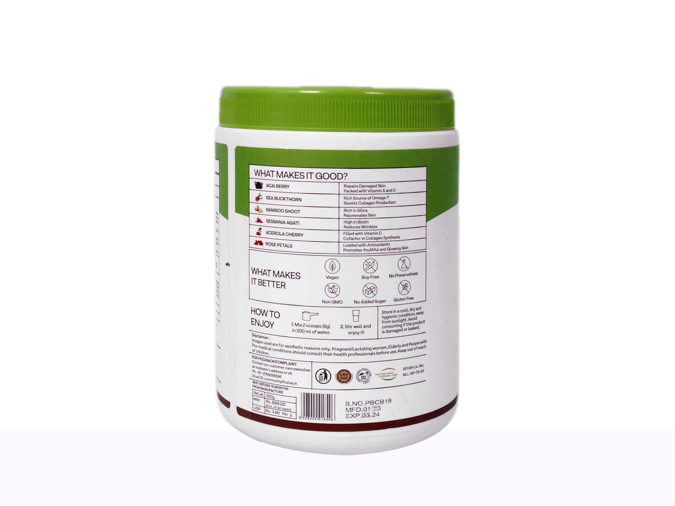 Oziva Collagen Builder Powder - Clinikally