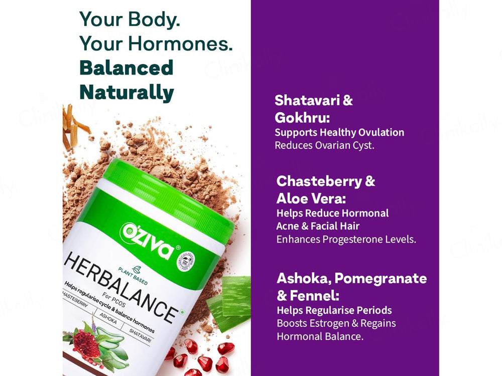 Oziva HerBalance Nutraceutical Powder For PCOS