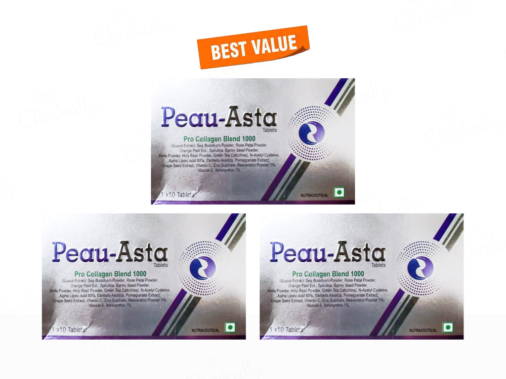 Peau-Asta Pro Collagen Blend 1000 Nutraceutical Tablet