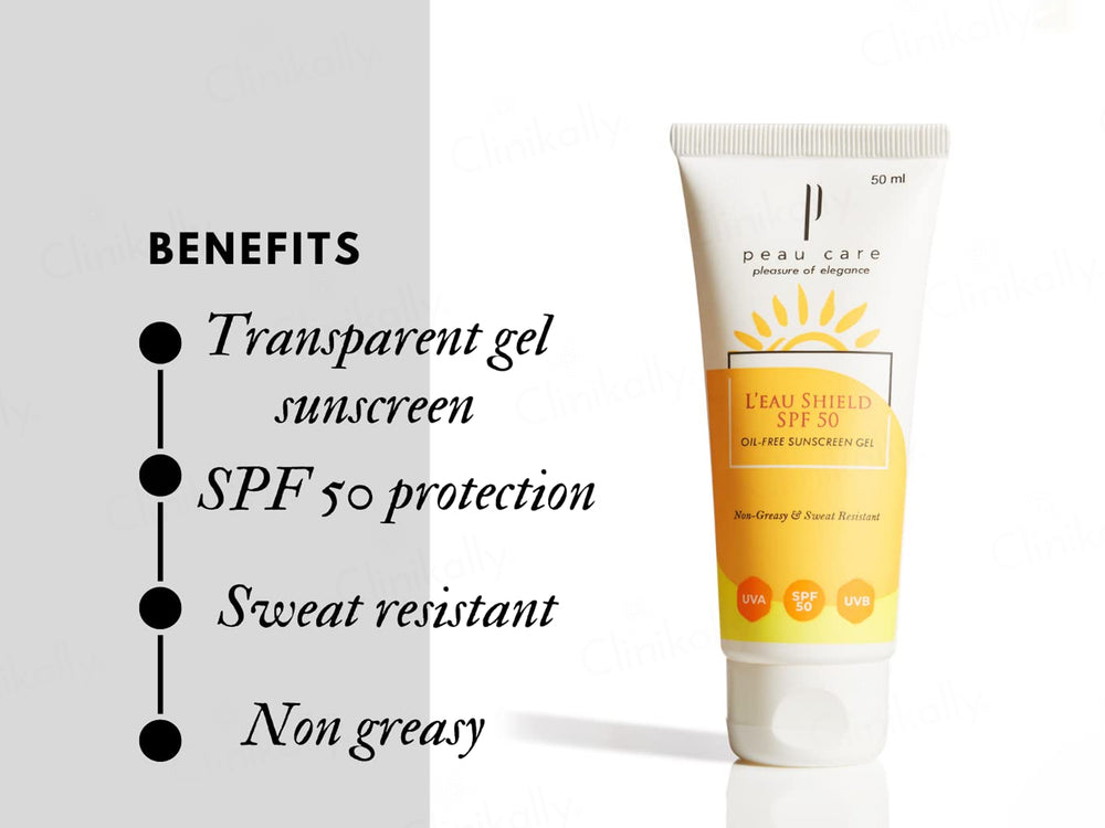 Peau Care L'eau Shield Oil Free Sunscreen Gel SPF 50