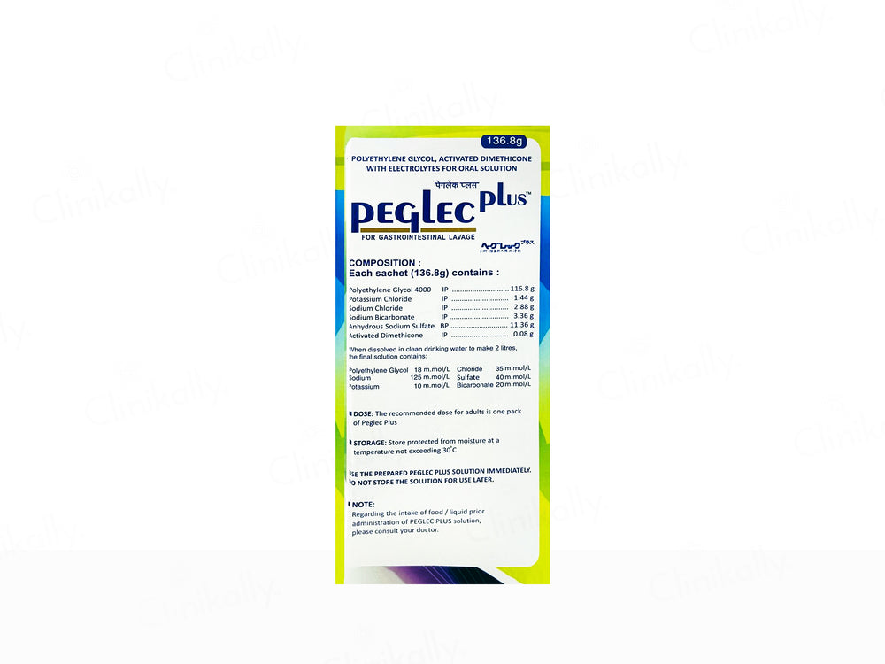 Peglec Plus Powder for Gastrointestinal Lavage