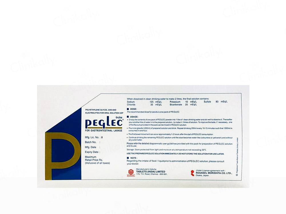Peglec Powder for Gastrointestinal Lavage